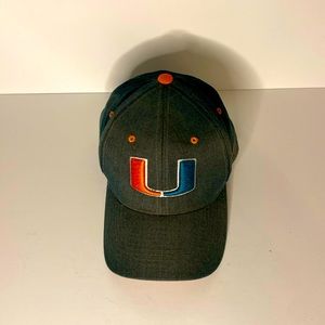 UNIVERSITY OF MIAMI HURRICANES STRETCH FLEX FIT VINTAGE CAP SIZE 7 1/8
